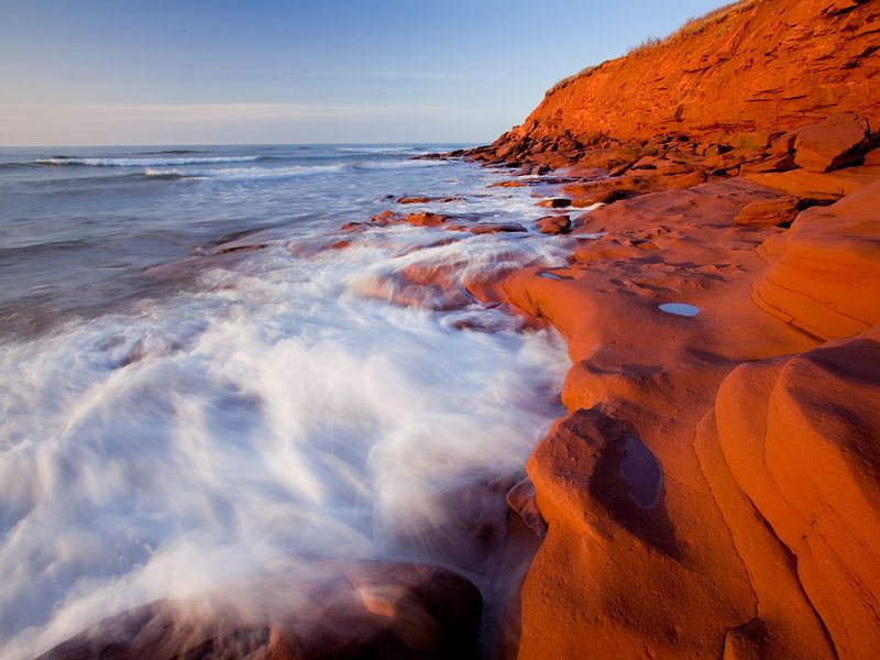 coastal cliffs, Cavendish, Prince Edward Island National Park, Canada